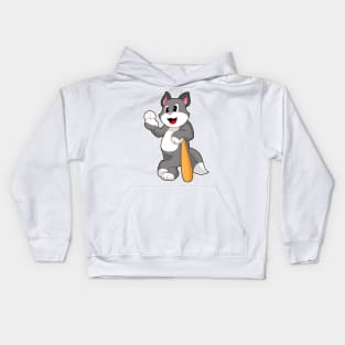 Cat Baseball Baseball bat Kids Hoodie